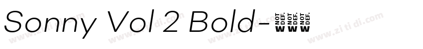 Sonny Vol 2 Bold字体转换